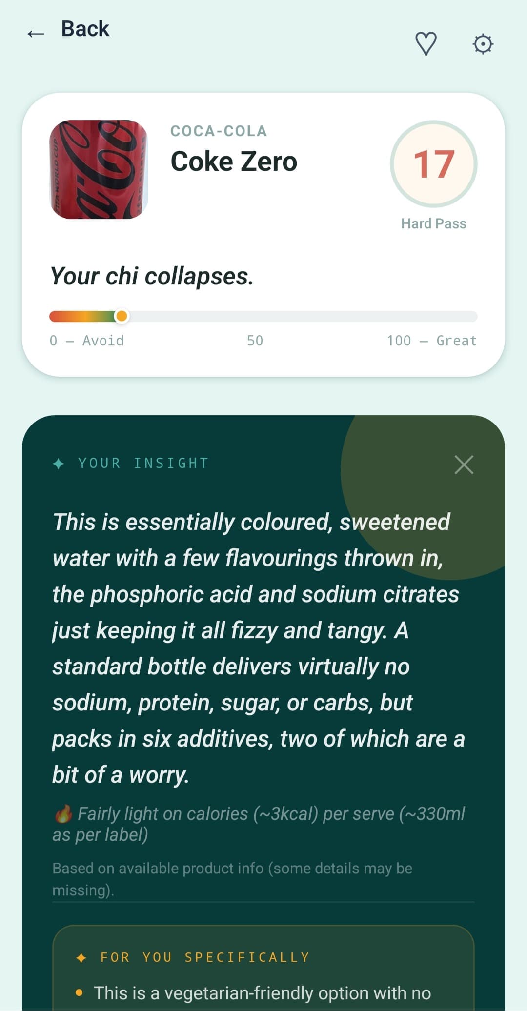 WiseBite personalised AI insights for your goals and diet